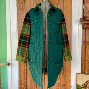 SUNDANCE  Catalog plaid Hampshire  Coat Size S P